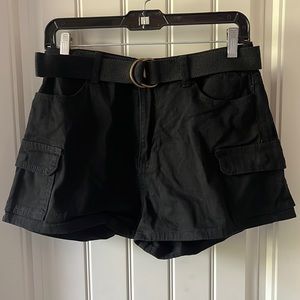Black Cargo Shorts